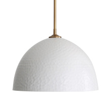 Golden 6950-L MBS-WHT - Golden Lighting Shepard 1-light Pendant in Modern Brass and Matte White shade